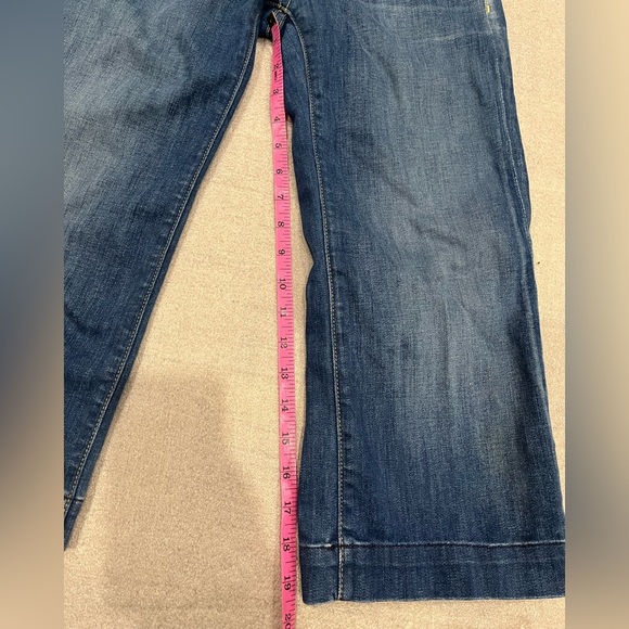 [W27]7 for All Mankind Crop Dojo Women's Low Rise Blue Jeans - Picture 3 of 10